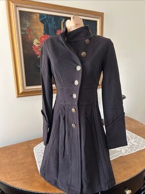 Stylish, Black Knit Coat, Light Weight